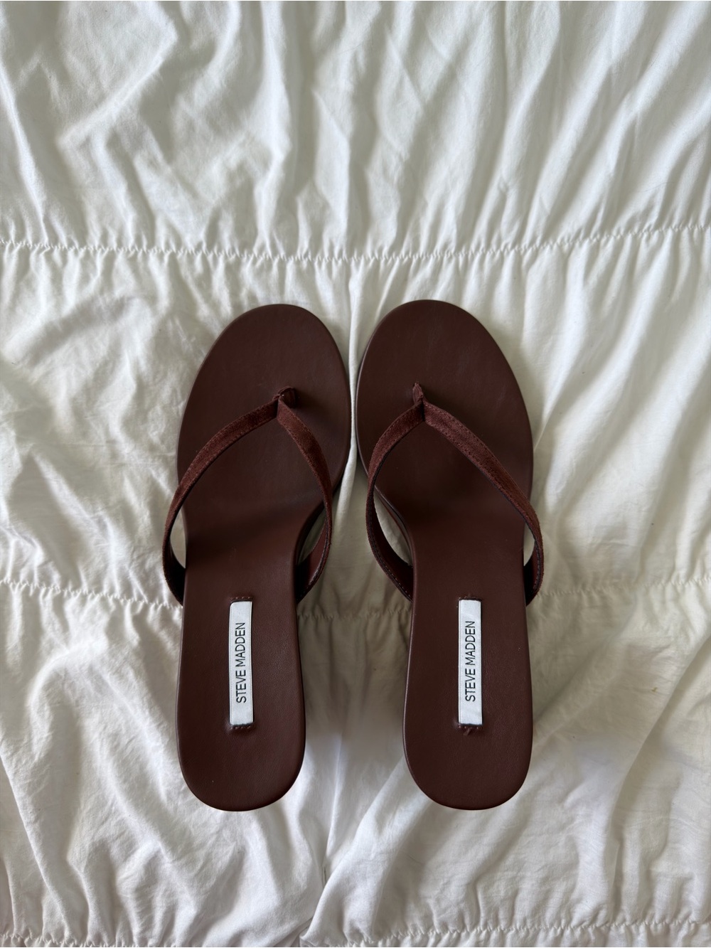 NEW STEVE MADDEN SUEDE HEELS SANDALS - Picture 6 of 7